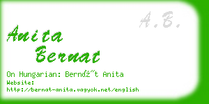 anita bernat business card